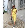 Šaty Carol s křidélkovými rukávy Yellow