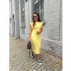 Šaty Carol s křidélkovými rukávy Yellow