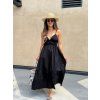 Dámské midi šaty na ramínka Santorini Black