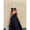 Dámské midi šaty na ramínka Santorini Black