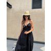 Dámské midi šaty na ramínka Santorini Black
