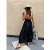 Dámské midi šaty na ramínka Santorini Black