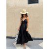 Dámské midi šaty na ramínka Santorini Black