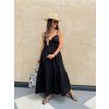 Dámské midi šaty na ramínka Santorini Black
