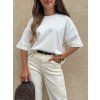 Dámské bavlněné oversize tričko White