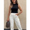 Dámský bavlněný cropped top Black