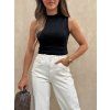 Dámský bavlněný cropped top Black