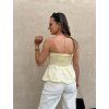 Dámský Peplum top Yellow