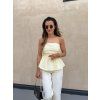 Dámský Peplum top Yellow
