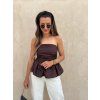 Dámský Peplum top Chocolate