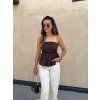 Dámský Peplum top Chocolate