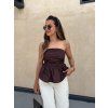 Dámský Peplum top Chocolate