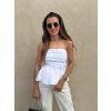 Dámský Peplum top White