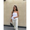 Dámský Peplum top White