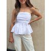 Dámský Peplum top White