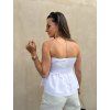 Dámský Peplum top White