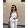 Dámský Peplum top White