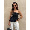 Dámský Peplum top Black