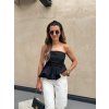 Dámský Peplum top Black