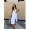Šaty z mušelínu long v neck White