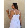 Šaty z mušelínu long v neck White