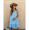 Dámské šaty z mušelínu Stella Aqua Blue