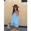 Dámské šaty z mušelínu Stella Aqua Blue