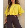 Oversize top s nařasením Yellow