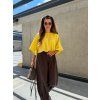 Oversize top s nařasením Yellow