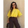 Oversize top s nařasením Yellow