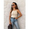 Dámské žebrované tílko Classy Beige