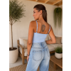 Top na ramínka s vycpávkami Light Blue