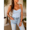 Top na ramínka s vycpávkami Light Blue