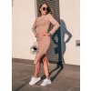 eshopat cz damske saty katie s rozparkem beige