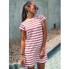 damske saty basic bamboo short sleeve stripe red eshopat cz 2