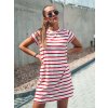 damske saty basic bamboo short sleeve stripe red eshopat cz 1