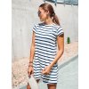damske saty basic bamboo short sleeve stripe navy eshopat cz 4