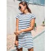 eshopat cz damske saty basic bamboo short sleeve stripe blue
