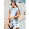 damske saty basic bamboo short sleeve stripe navy eshopat cz 1