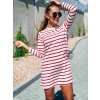 eshopat cz damske saty basic bamboo long sleeve stripe red