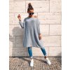 damsky svetr long smoke grey eshopat cz 7