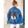 damska riflova bunda jeans s aplikaci miki eshopat cz 1