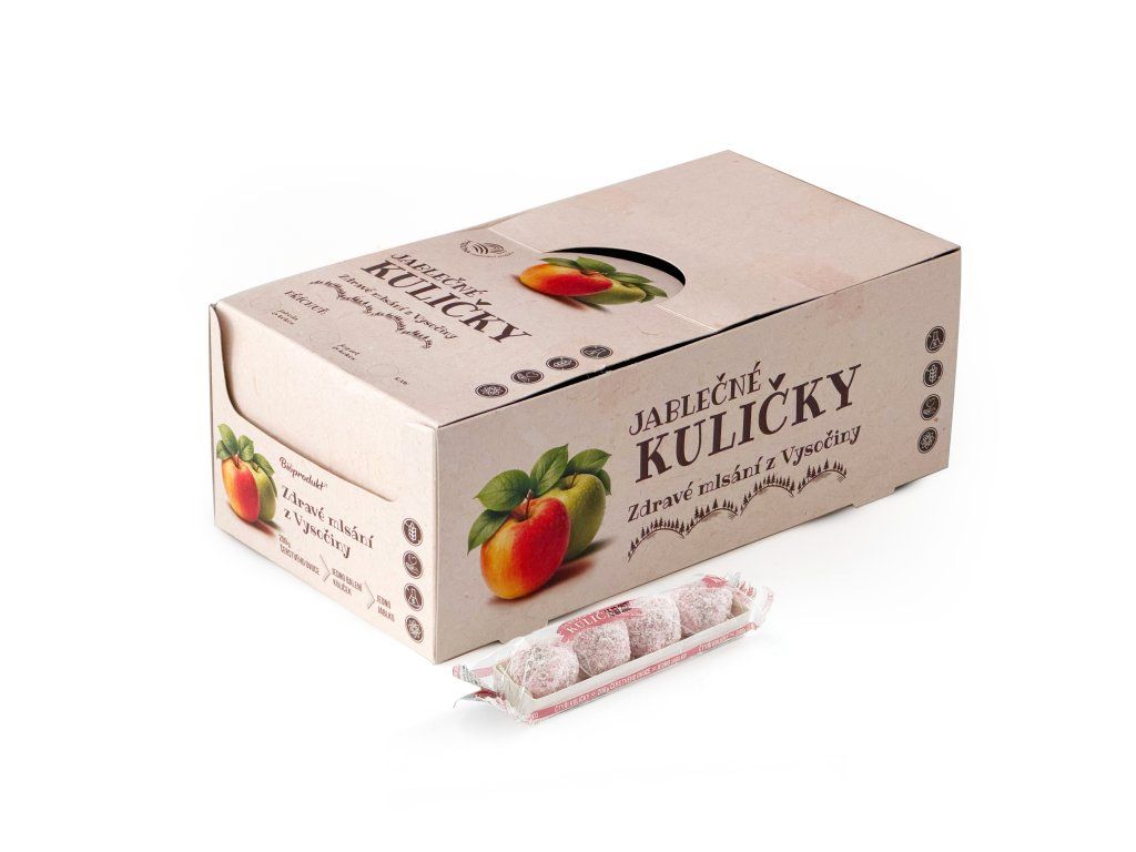 jablečné kuličky jahoda box 1