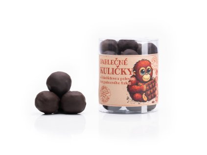 Jablečné kuličky s čokoládovou polevou BEZ PALMOVÉHO TUKU (100g)