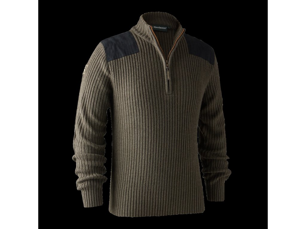 Lovecký svetr Deerhunter Rogaland Knit Barva: Brown Leaf Melange, Velikost: 2XL