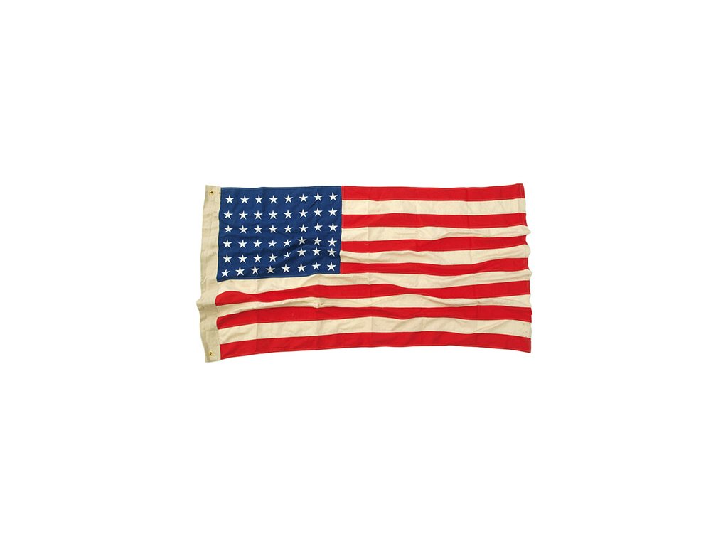 vlajka USA 48 WWII hvězd VINTAGE bavlna vyšívaná 90x150 cm