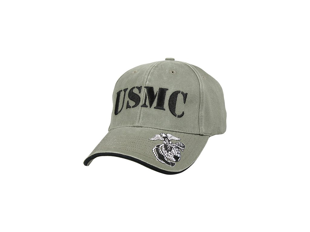 čepice VINTAGE USMC ZELENÁ (Barva zelená)
