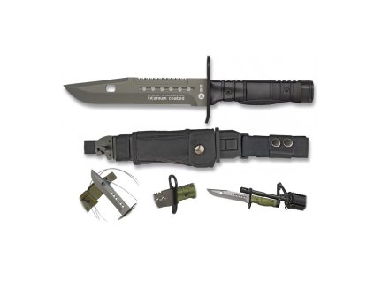 Nůž BAYONET K25 s pouzdrem ČERNÝ (Barva černá)