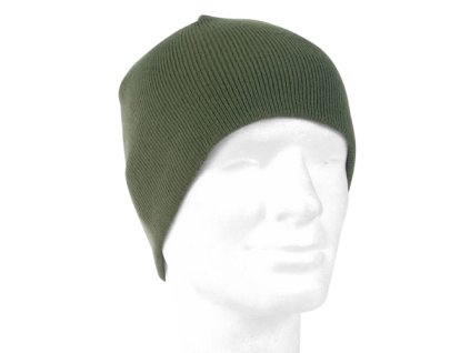 čepice BEANIE pletená POLYACRYL ZELENÁ (Barva zelená)