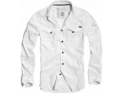 Košile dl. rukáv Brandit SlimFit Shirt bílá